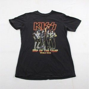 Kiss End Of The Road World Tour Band Concert Tee Merch Crew Neck T Shirt Sz S